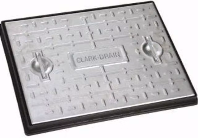 Clark-Drain Stainless Steel Manhole Cover, Silver, 5 Tonne, W: 60 cm, D: 45 cm