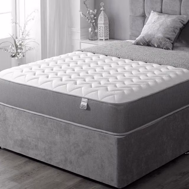 Starlight Beds Zig Zag Hybrid Spring Mattress in Grey, King Size, W/D/H: 180 x 200 x 46.77 cm