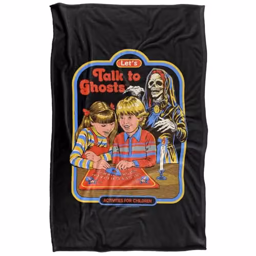 Steven Rhodes Let's Talk To Ghosts Super Soft Fleece Throw Blanket, Multicolour, W/D/H: 91 x 147 cm – 5
