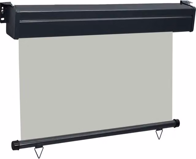 Berkfield Home Grey Polyester Roller Balcony Side Awning W/H: 105 x 250 cm – 1
