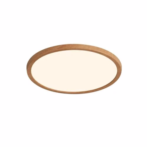 Nordlux Oja LED Ceiling Light, Brown Wood and Plastic, IP54, 2700k, Diameter: 29 cm
