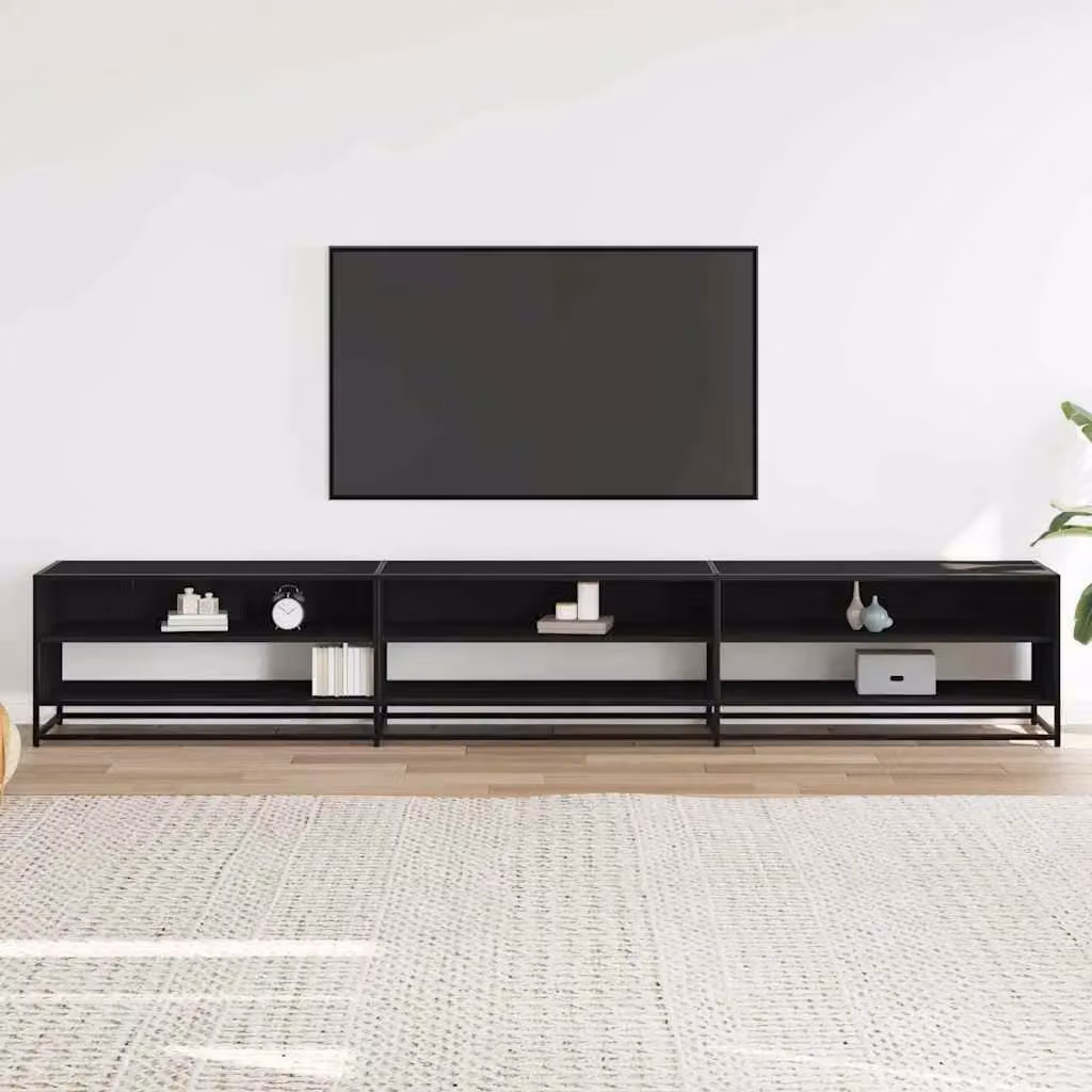 Berkfield Home Industrial TV Cabinet in Black, W/D/H: 270 x 40 x 46 cm – 3