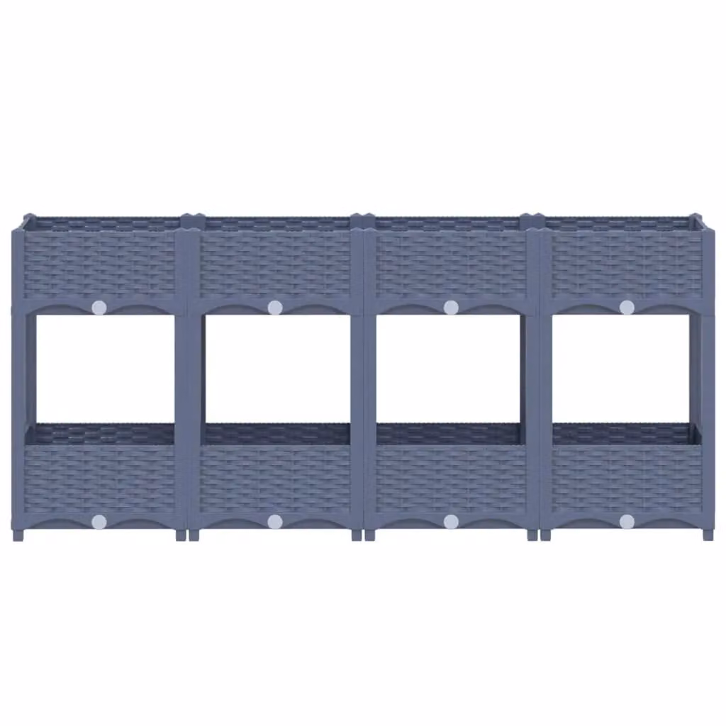 Berkfield Home Raised Bed in Grey Polypropylene, W/D/H: 160 x 40 x 71 cm – 2