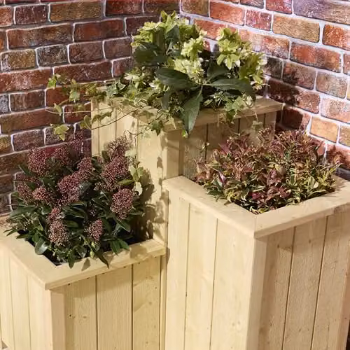 Rowlinson Signature Heritage Three Tier Corner Planter in Light Brown, W/D/H: 79 x 79 x 78 cm – 2