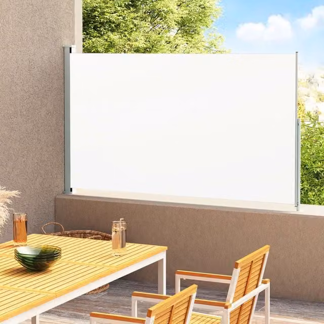 Berkfield Home Retractable Side Awning in Beige Polyester and Steel, W/H: 180 x 300 cm – 1