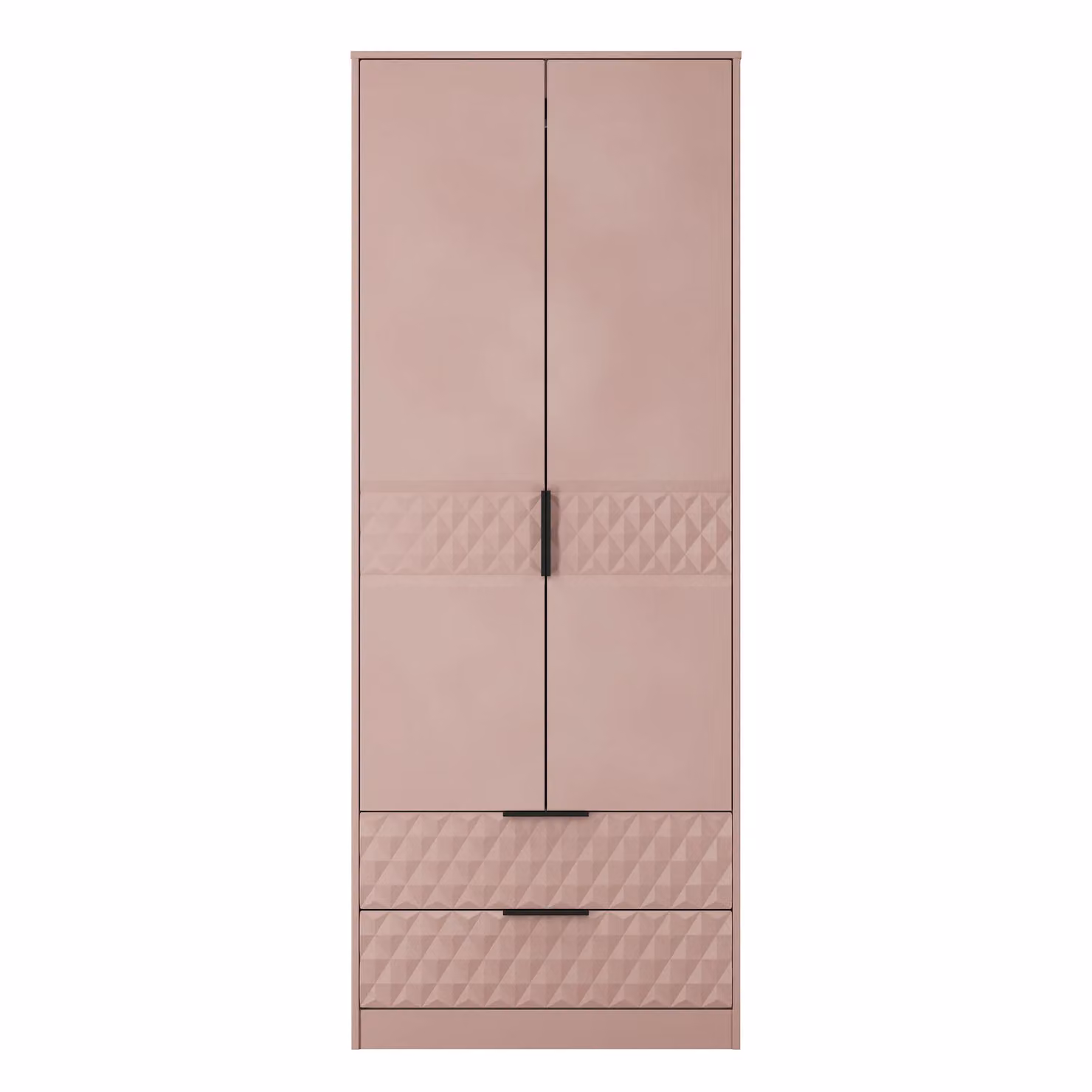 2 U Islay Ready Assembled 2 Door 2 Drawer Wardrobe in Dusty Pink – 2