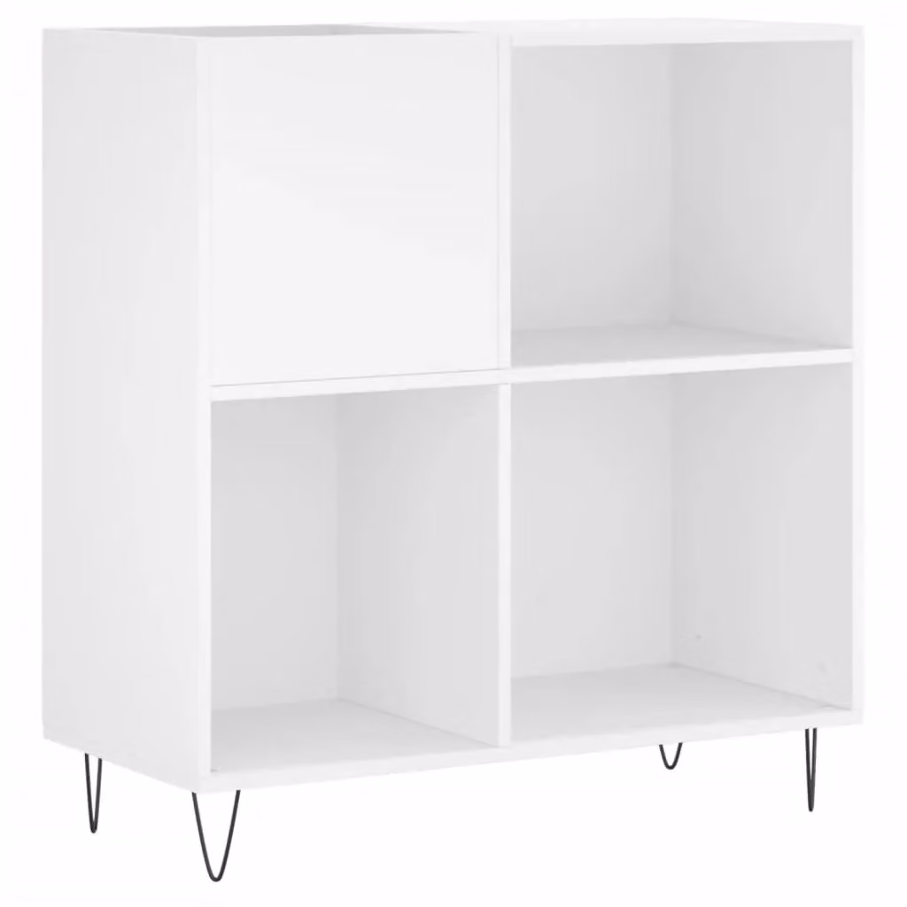 Berkfield Home Record Cabinet in White, W/D/H: 84.5 x 38 x 89 cm – 2