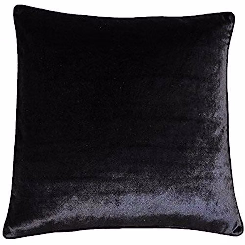 Paoletti Riva Luxe Velvet Square Cushion, Black, W/D/H: 55 x 55 x 55 cm – 1