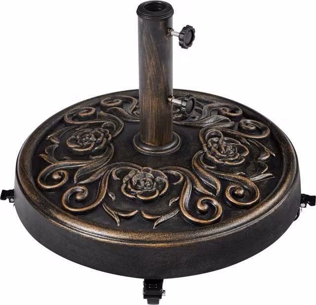 Yaheetech 25kg Round Metal Parasol Base Stand in Bronze