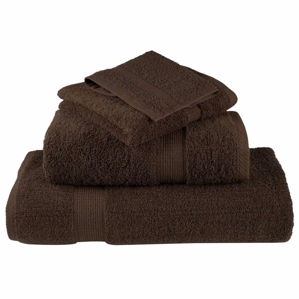 Berkfield Home SOLUND 12 Piece Premium Cotton Terry Towel Set in Brown, 600 gsm – 3