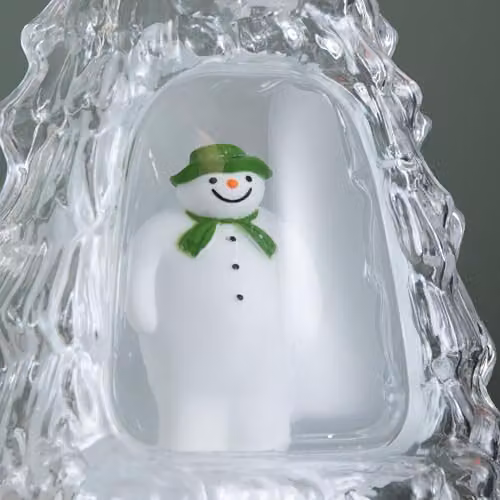 Samuel Alexander The Snowman Battery Operated Light Up Christmas Tree Water Spinner with LEDs in White and Silver, Height: 33 cm – 3