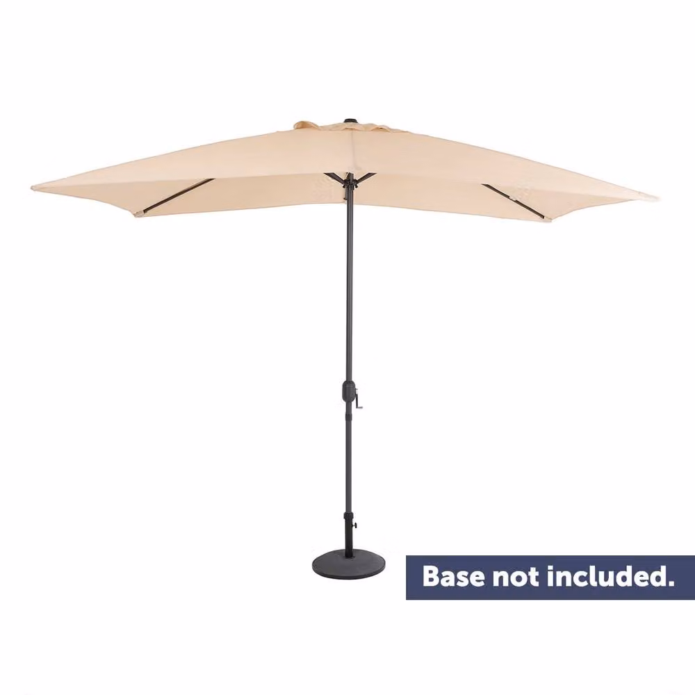 Charles Bentley Rectangular Garden Umbrella in Beige or Light Grey, W: 300 cm, D: 200 cm – 2