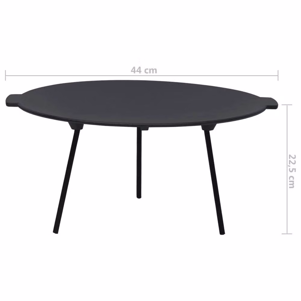 Berkfield Cast Iron Grill Plate, Black, Diameter: 44 cm – 5