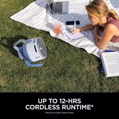 Shark FlexBreeze HydroGo Cordless Portable Fan, Glacier White, W/D/H: 22 x 21 x 29.1 cm – 7