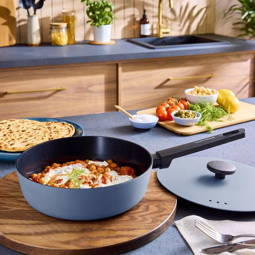 Morphy Richards Non-Stick Forged Aluminium Saute Pan, Blue, 24 cm – 2