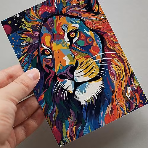 Artery8 Wild Animal Aesthetic Collage Kit, 50 Multicolour Paper Wall Art Prints, W: 15 cm, H: 10 cm – 4
