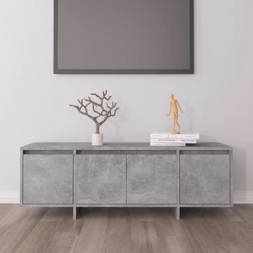Berkfield Home Modern TV Cabinet in Concrete Grey, W/D/H: 120 x 30 x 40.5 cm – 2