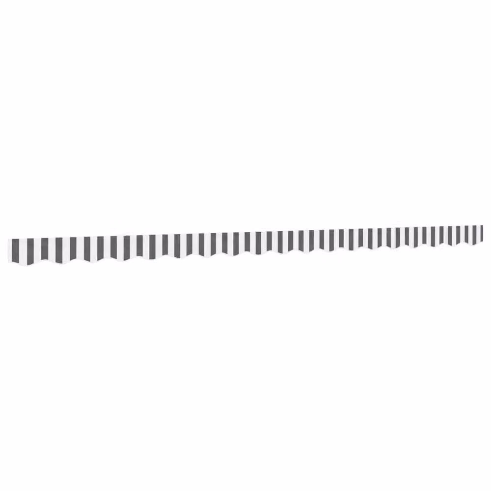 Berkfield Home Replacement Awning Valance Fabric, Anthracite and White Stripe with Black, 4.5 m – 2