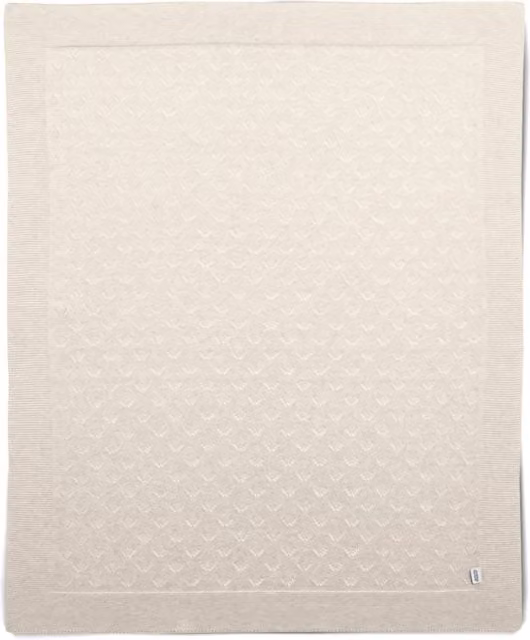 Mamas & Papas Born to be Wild Knitted Cotton Baby Blanket in Cream