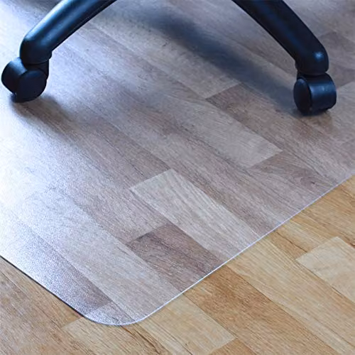 Floortex Advantagemat PVC Rectangular Chair Mat for Hard Floors, Transparent, W: 120 cm, D: 75 cm – 1