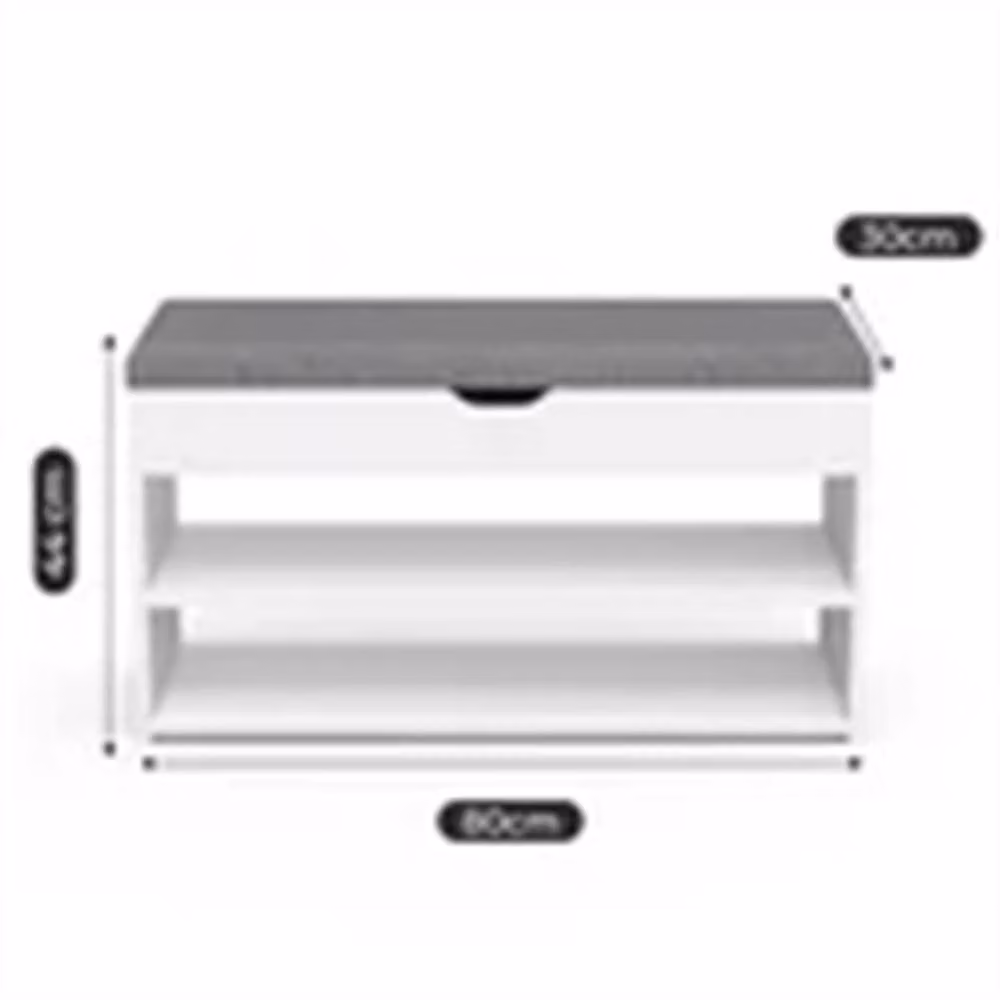 Nordara White Modern Metal Shoe Rack for Hallways, Width: 100 cm – 2