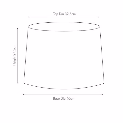 Pacific Lifestyle Black Modern Cone Fabric Lampshade with Reducer Ring, Diameter: 40 cm – 4