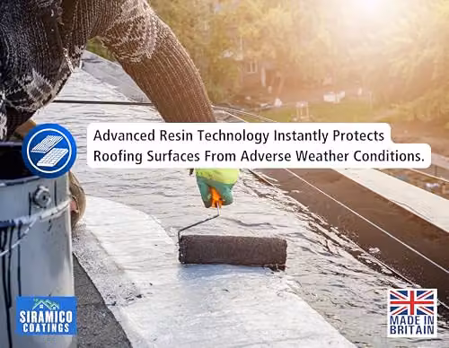 Siramico Coatings Liquid Rubber Roof Coating, Clear, 5 l – 6