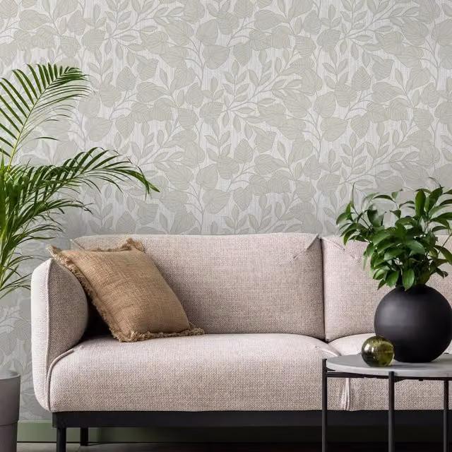 Superfresco Linden Leaf Trail Botanical Floral Wallpaper in Green