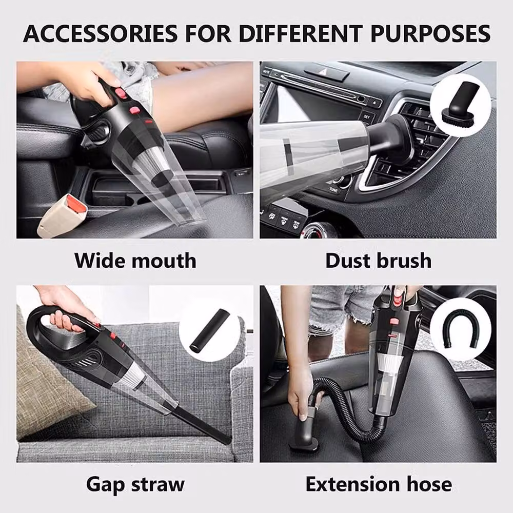 NESTLUNE 120W Handheld Car Vacuum Cleaner in Black, W/D/H: 100 x 15 x 15 cm – 2