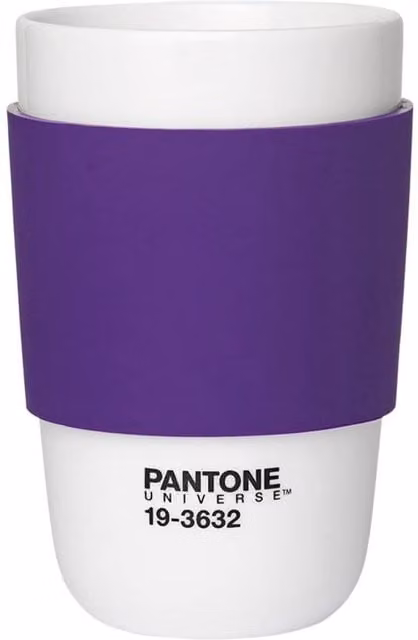 Pantone Classic Fine China Coffee Cup in Petunia Purple and White Bone China