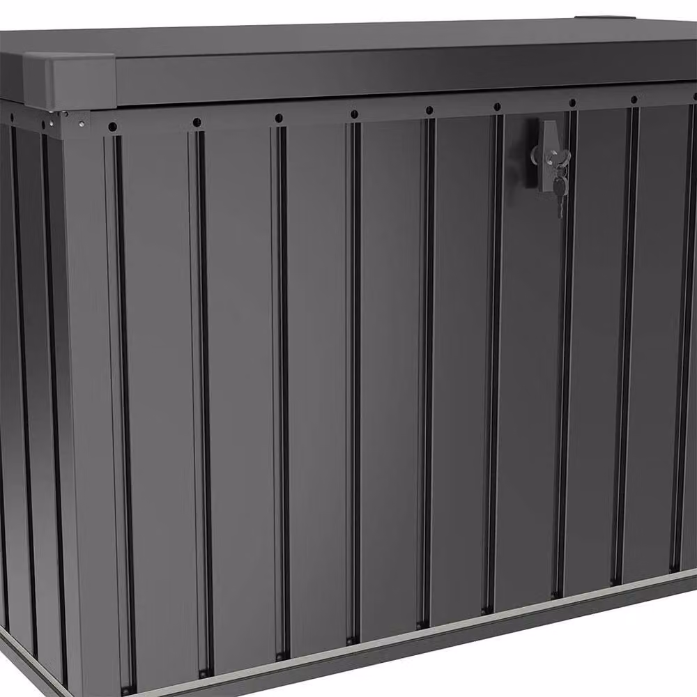 Kelvenix XLarge Outdoor Metal Storage Chest in Matt Black – 3