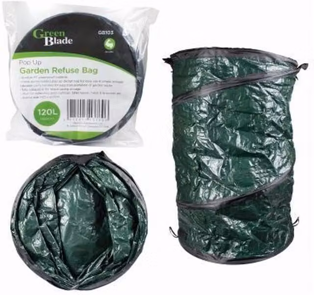 Green Blade Pop-Up Garden Waste Bag, Green, W/D/H: 45 x 45 x 72 cm