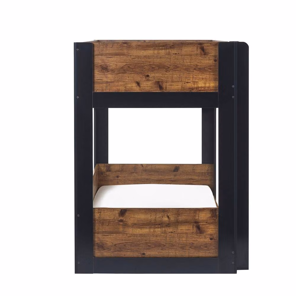 Cheshire Mirage Two-Level Bunk Bed in Rustic and Black, Single 90 x 200 cm – 4