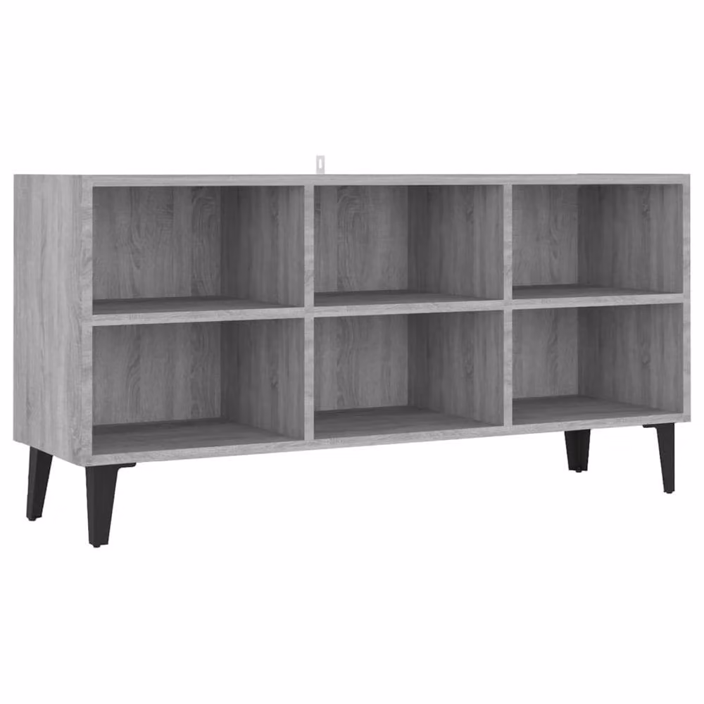 Berkfield Home Modern Grey Sonoma TV Cabinet with Metal Legs W: 103.5 cm, D: 30 cm, H: 50 cm – 3