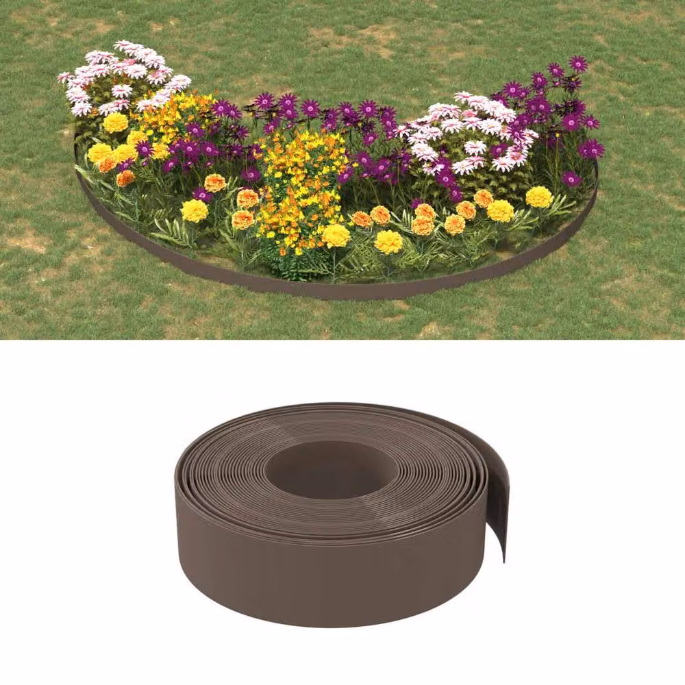 Berkfield Home Garden Edgings, 2 Pack, Brown Polyethylene – 2