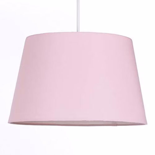 K LIVING Pink Tapered Drum Lamp Shade for Ceiling and Table Lamps, Diameter: 30 cm, Height: 18.5 cm