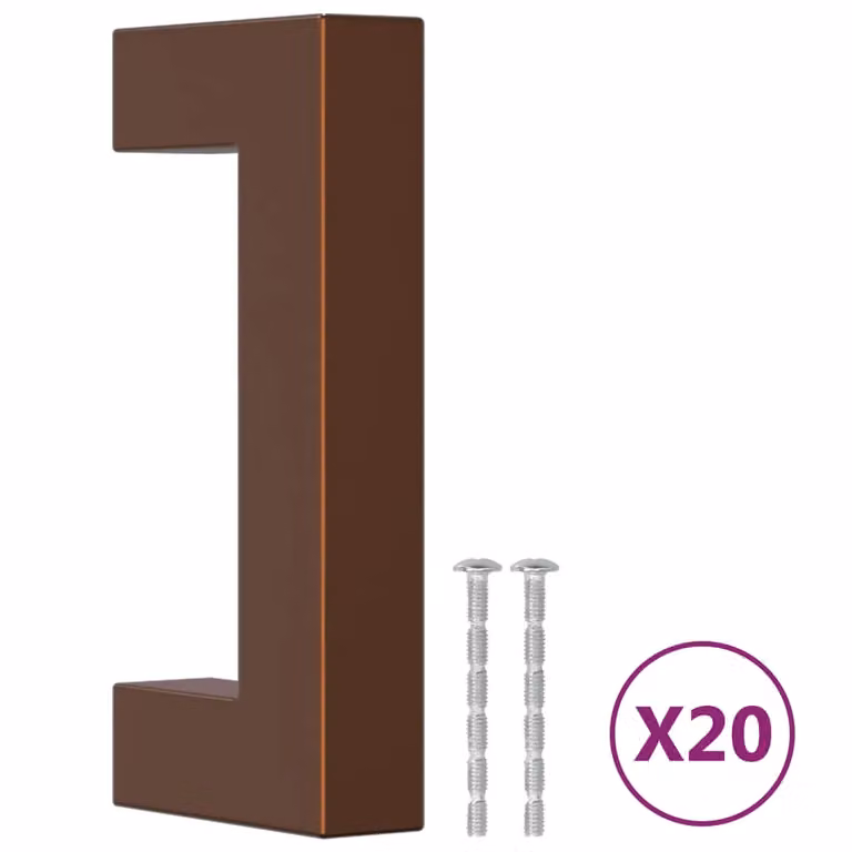 Berkfield Home Bronze Stainless Steel Bar Cabinet Handles, 20 Pack, Brown, 64 mm