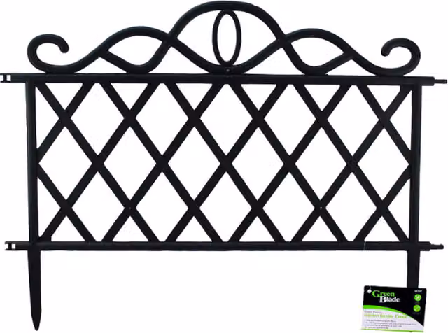 Garden Mile Black Plastic Easy-Fit Click and Clip Garden Border Fence