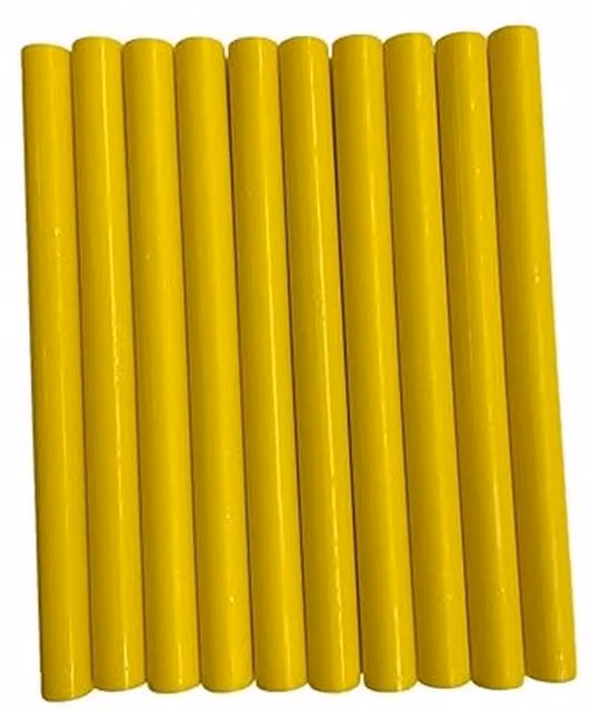 Syntego Pack of 10 Matte Yellow Hot Melt Wax Sticks