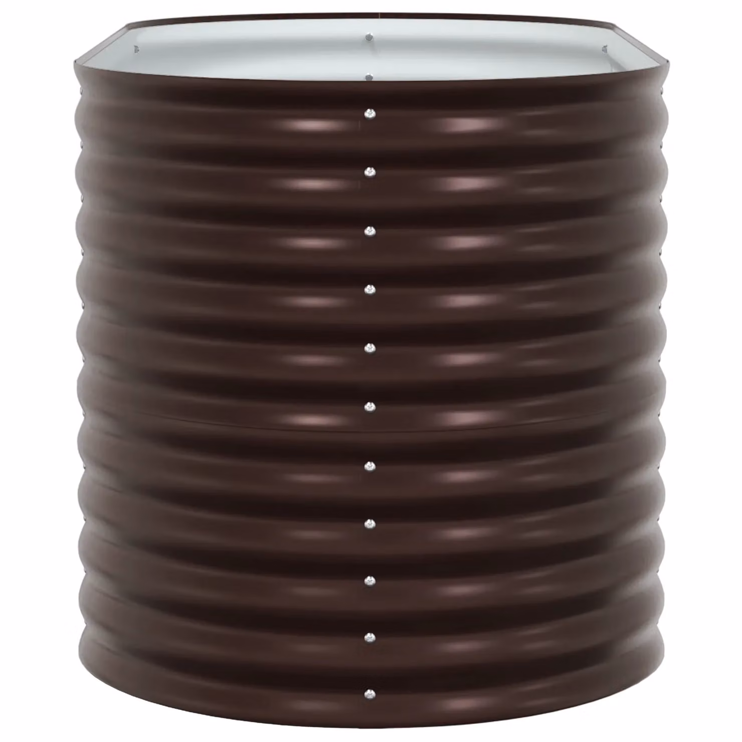 Berkfield Home Garden Raised Bed in Brown Galvanised Steel, W: 160 cm, D: 80 cm, H: 81 cm – 5