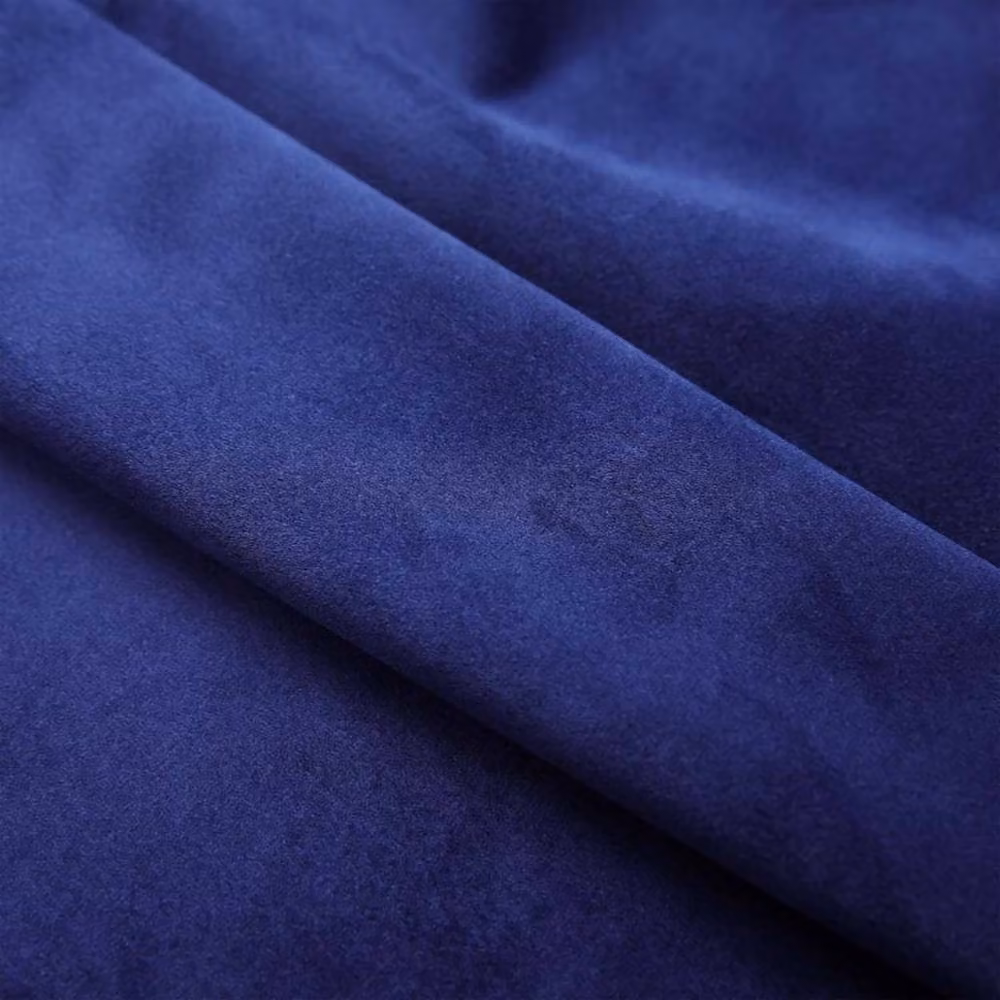Berkfield Home Navy Blue Velvet Blackout Curtains with Eyelets, 2 Pack, W: 140 cm, H: 245 cm – 4