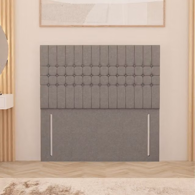 Somnior Beds Ltd Lexington Linen Fabric 54 Inch Floor Standing Upholstered Headboard in Sage Small Single
