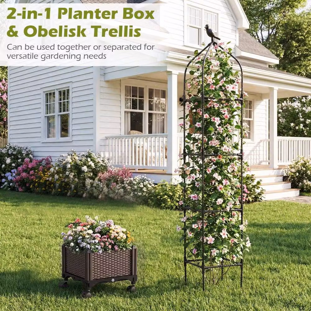 Kelvenix Raised Garden Bed Planter Box in Brown, W/D/H: 200 x 30 x 30 cm – 4