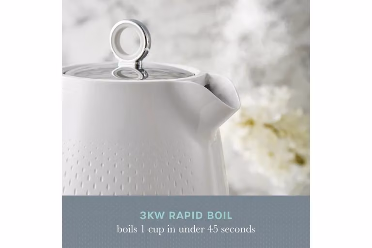 Swan Ceramic Kettle and Toaster Set in White