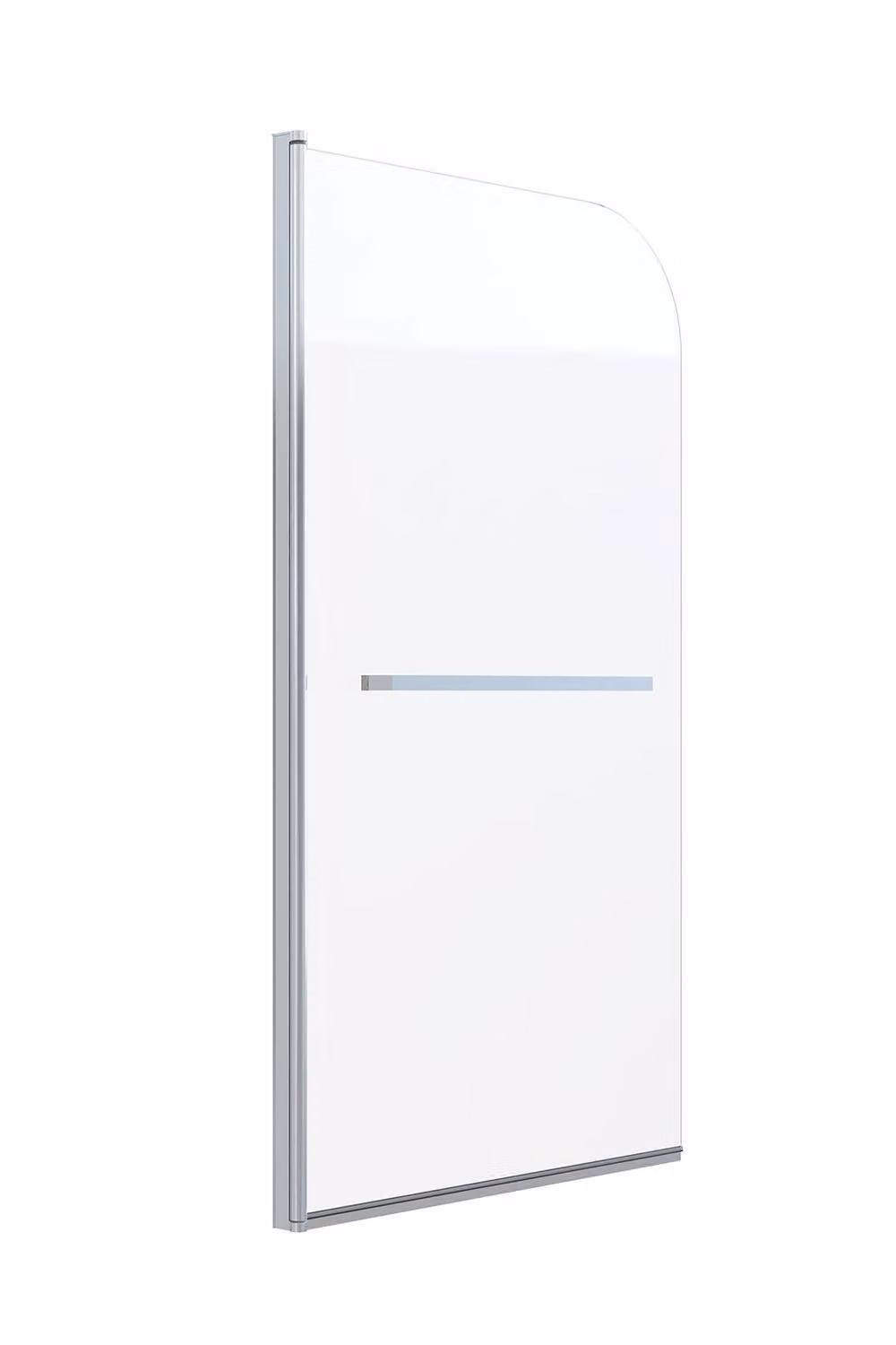 Living and Home 180 Degree Rotating Pivot Bath Shower Screen in Clear Glass with Silver Frame – 2