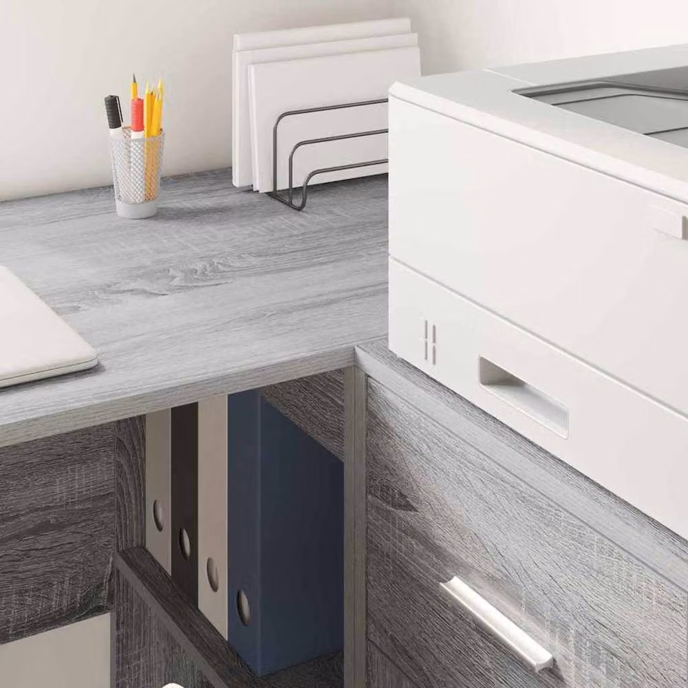 Berkfield Home Modern Writing Desk in Grey Sonoma Wood – 3