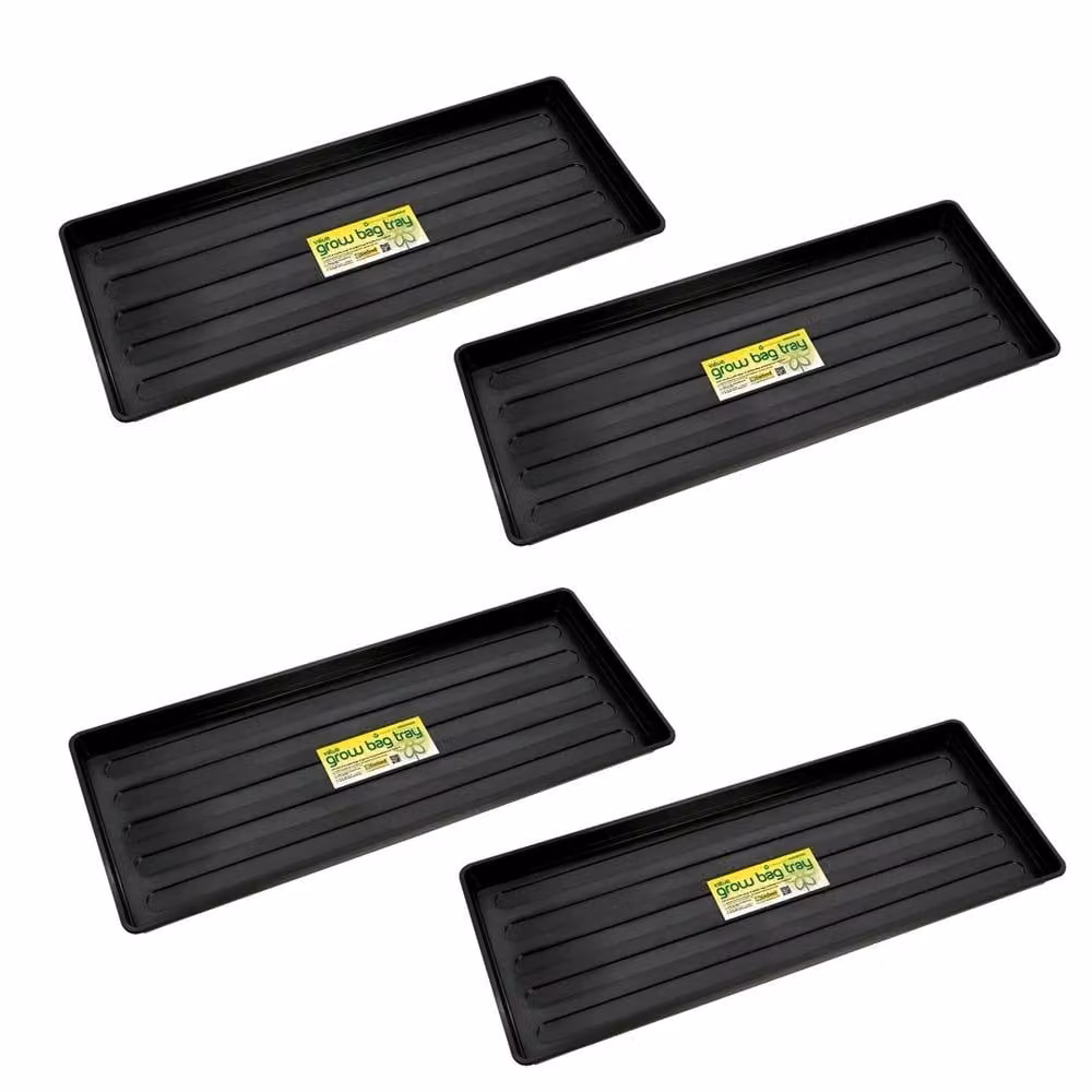 Nordara Black Rigid Plastic Grow Bag Drip Watering Tray for Indoor Planters – 3