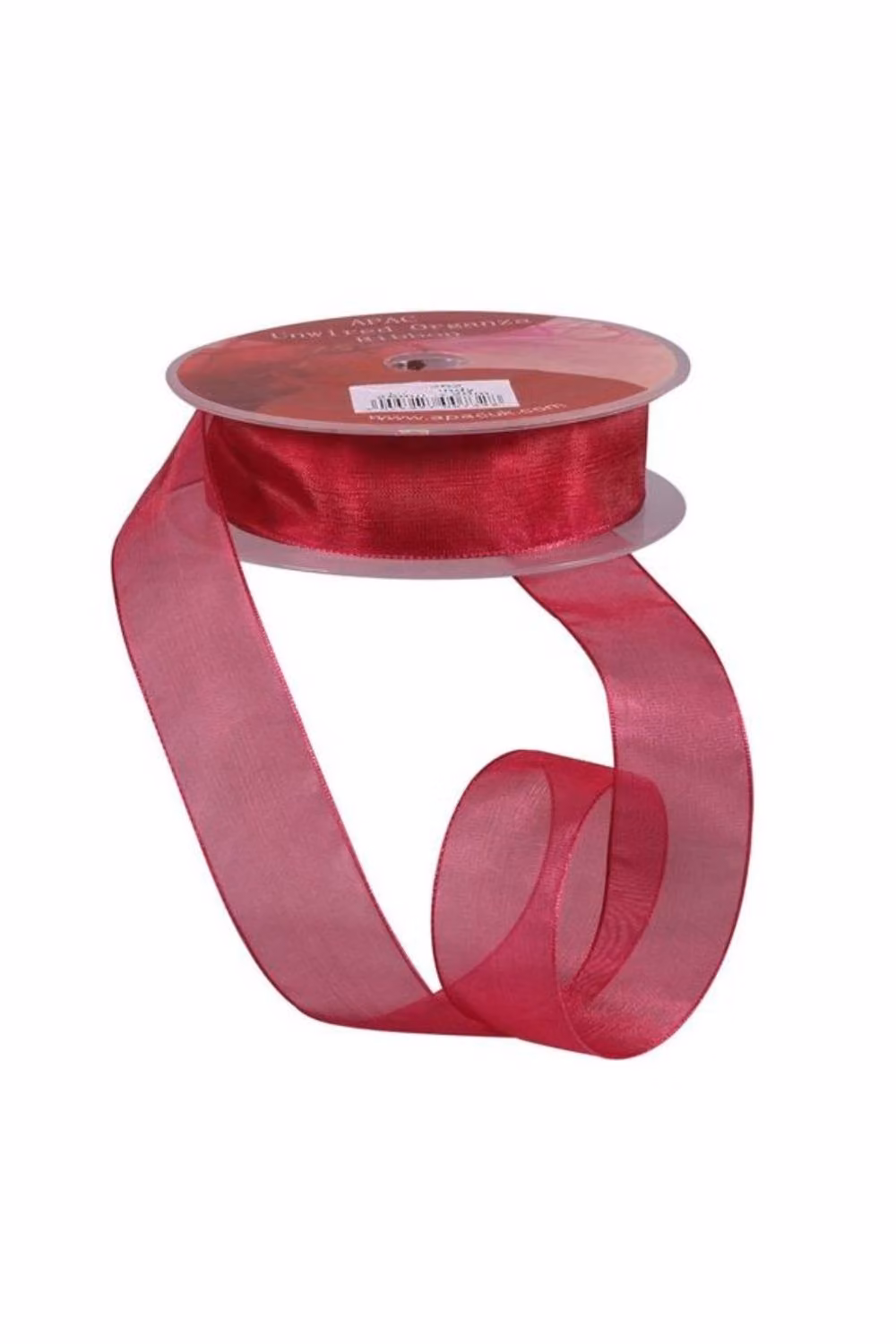 KDMD Burgundy Woven Edge Organza Ribbon, 25mm, 3 Pack – 2
