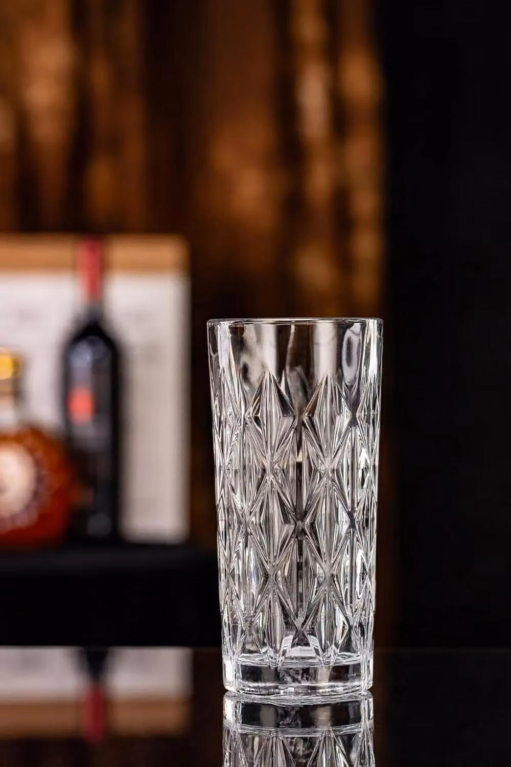 Simpa Set of 6 Transparent Glass Tumbler Highball Glasses, 370ml – 2