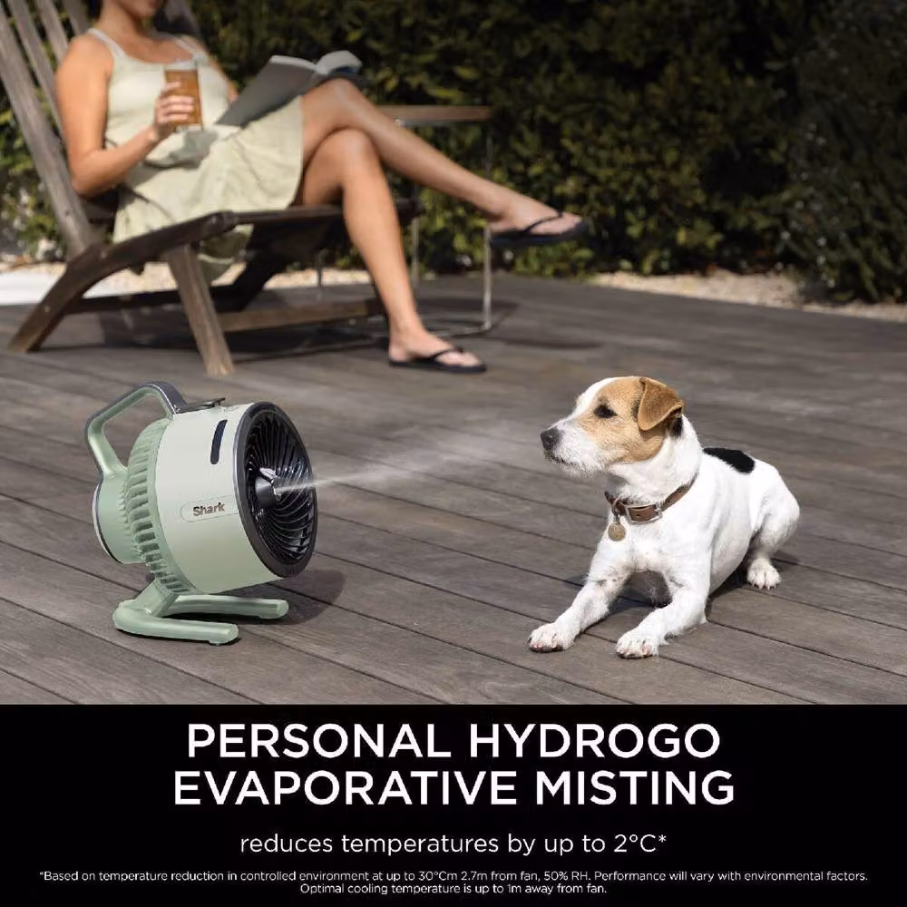 Shark FlexBreeze HydroGo Cooling Fan FA050UK in Green – 5